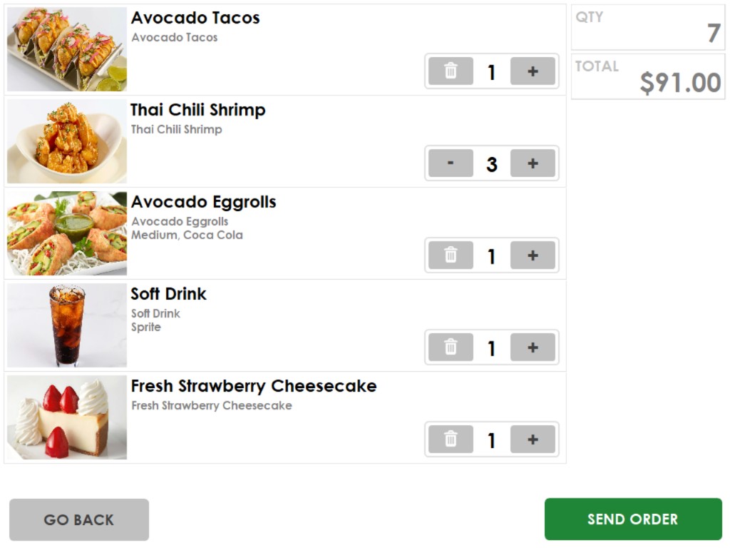 Order review page